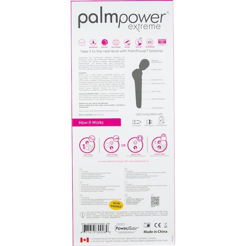 PalmPower Extreme Pink Vibrant Vibes Australia - Quality Sex Toys - Great Prices