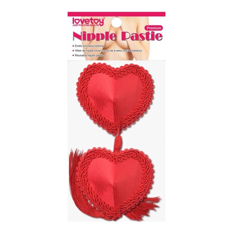 Reusable Red Heart Tassels Nipple Pasties Vibrant Vibes Australia - Quality Sex Toys - Great Prices