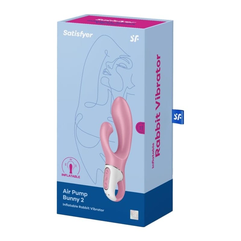 Satisfyer Air Pump Bunny 2 Pink Vibrant Vibes Australia - Quality Sex Toys - Great Prices