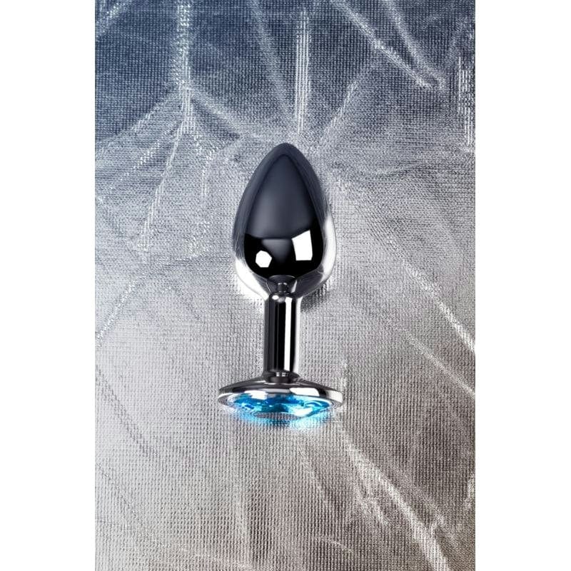 Silver Metal Anal Plug w Topaz Crystal Small Vibrant Vibes Australia - Quality Sex Toys - Great Prices