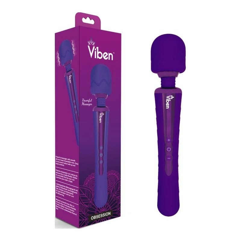 Viben Obsession Rechargeable Wand Massager Violet Vibrant Vibes Australia - Quality Sex Toys - Great Prices