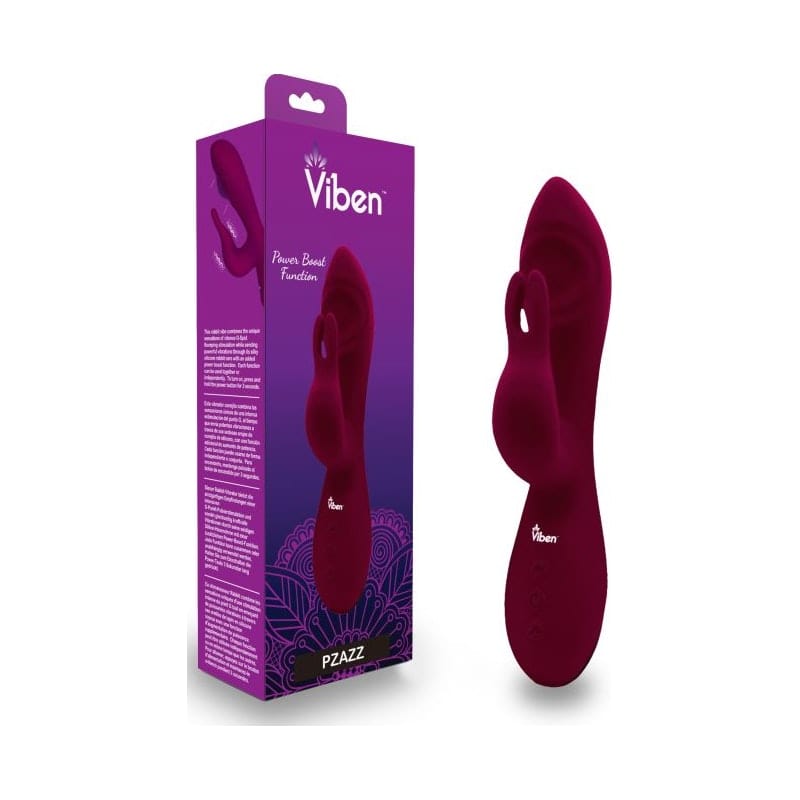 Viben Pzazz Rechargeable Thumping Rabbit Ruby Vibrant Vibes Australia - Quality Sex Toys - Great Prices