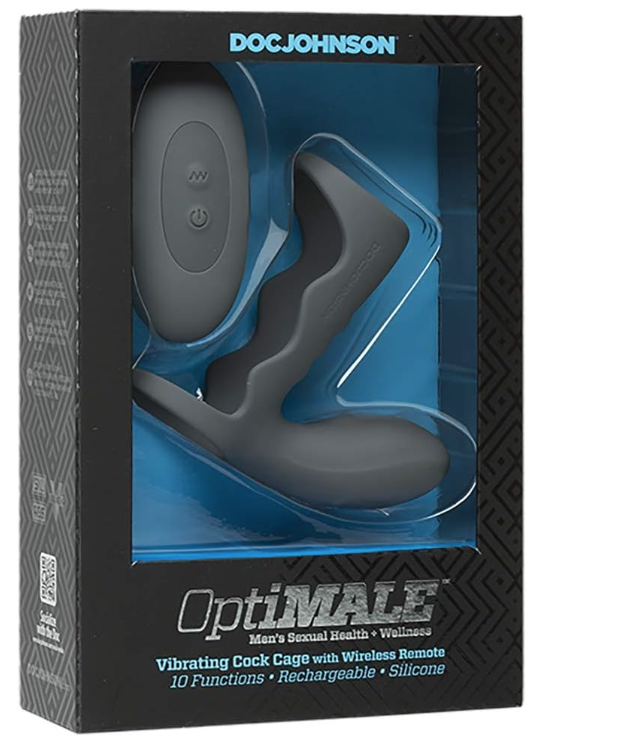 Optimale Rechargeable Vibarting Cock Cage With Remote Slate****