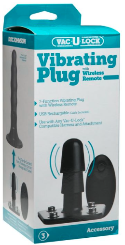 Vac-U-Lock™ Vibrating Plug with Wireless Remote****