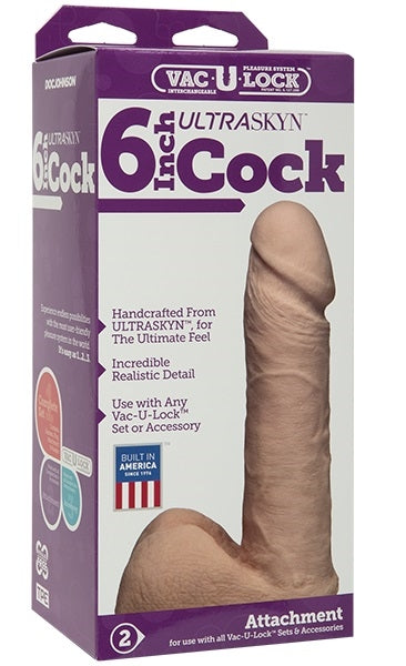 Vac-U-Lock - 6" ULTRASKYN™ Cock - Vanilla
