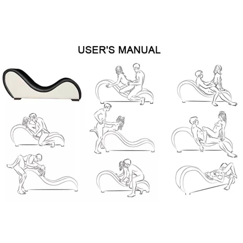 Kama Sutra Mebon Chaise Love Lounge Black