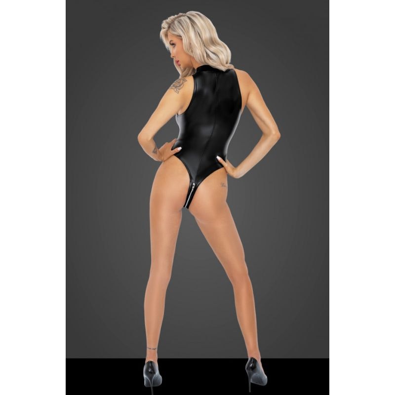 Powerwetlook Body with Front Zipper Black Large