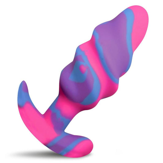 Creature Cocks - Unicorn Swirl Silicone Butt Plug Medium