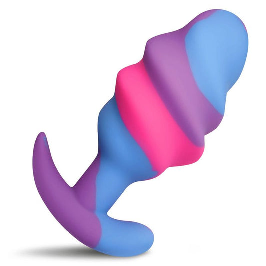 Creature Cocks - Unicorn Swirl Silicone Butt Plug Large