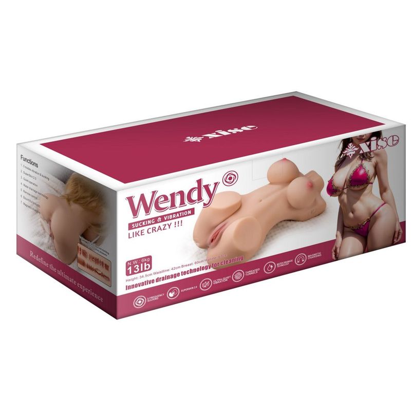 Wendy 6kg Remote Control Pussy And Ass Female Torso Sex Doll
