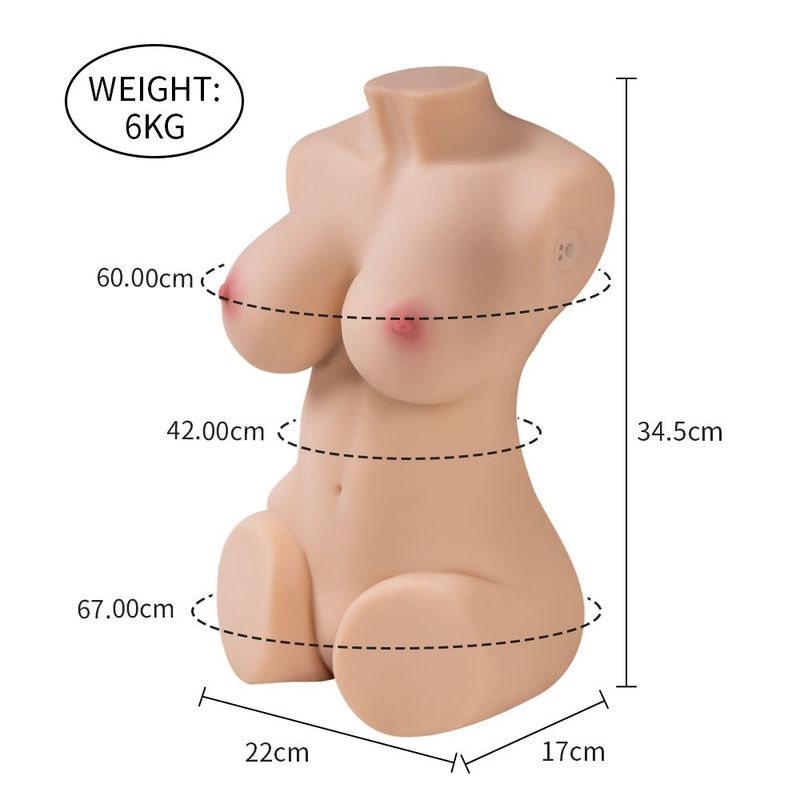 Wendy 6kg Remote Control Pussy And Ass Female Torso Sex Doll