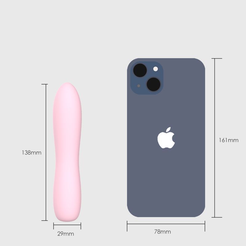 Bella Silicone 140mm Bullet Massager Pink