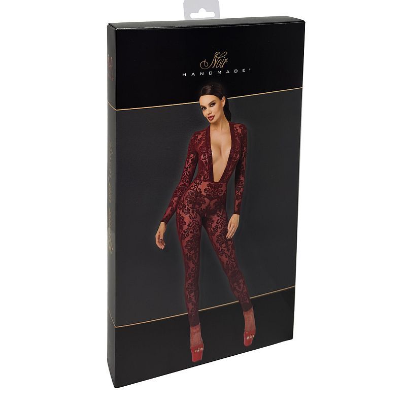 Kink Royal V Neck Catsuit Red Small