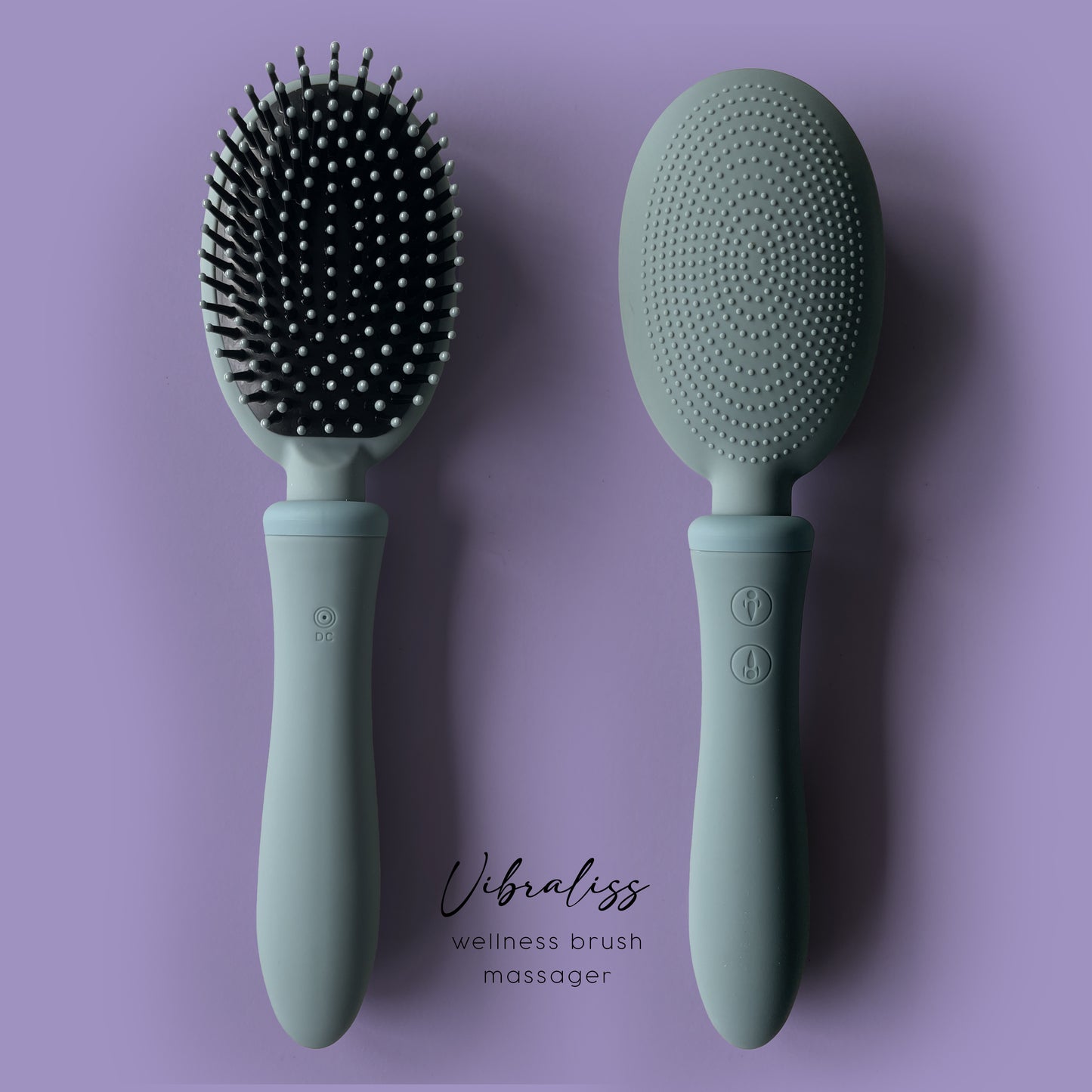 VIBRALISS Vibrating Hairbrush Vibraliss Grey Blue