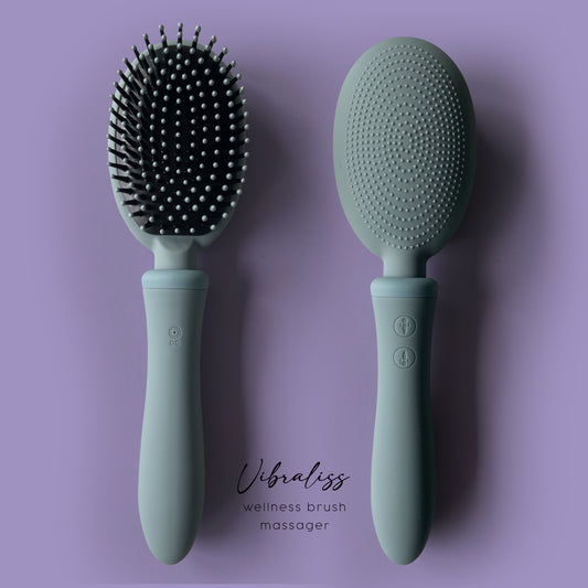 VIBRALISS Vibrating Hairbrush Vibraliss Grey Blue