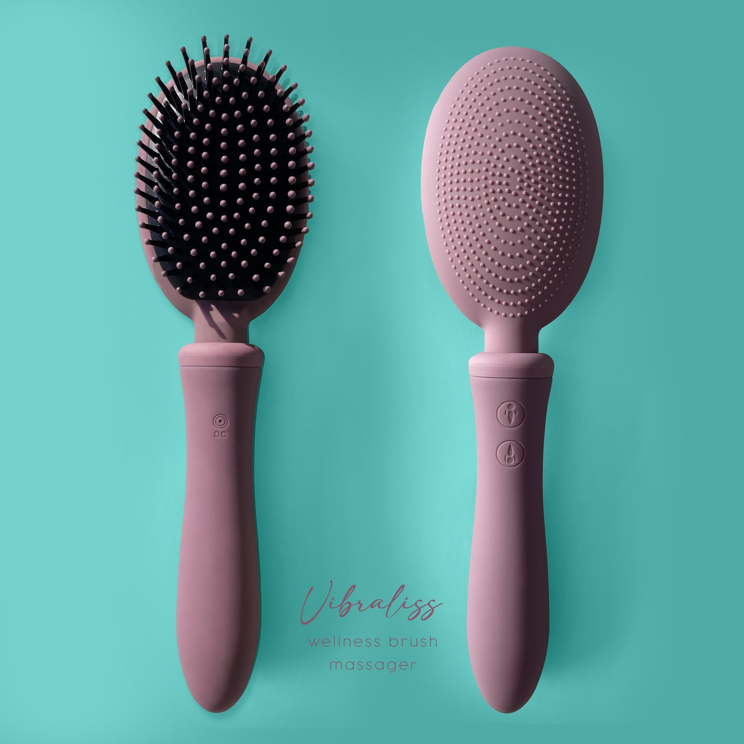 VIBRALISS Vibrating Hairbrush Vibraliss Purple Wine