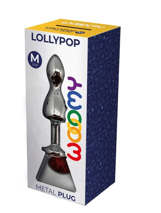 WOOOMY Lollypop Double Ball Metal Plug Red M