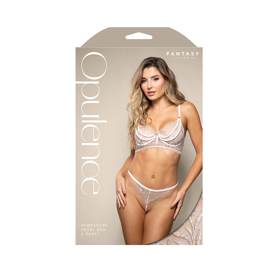 OPULENCE Iridescent Pearl Bra & Panty -  -  - S/M Size
