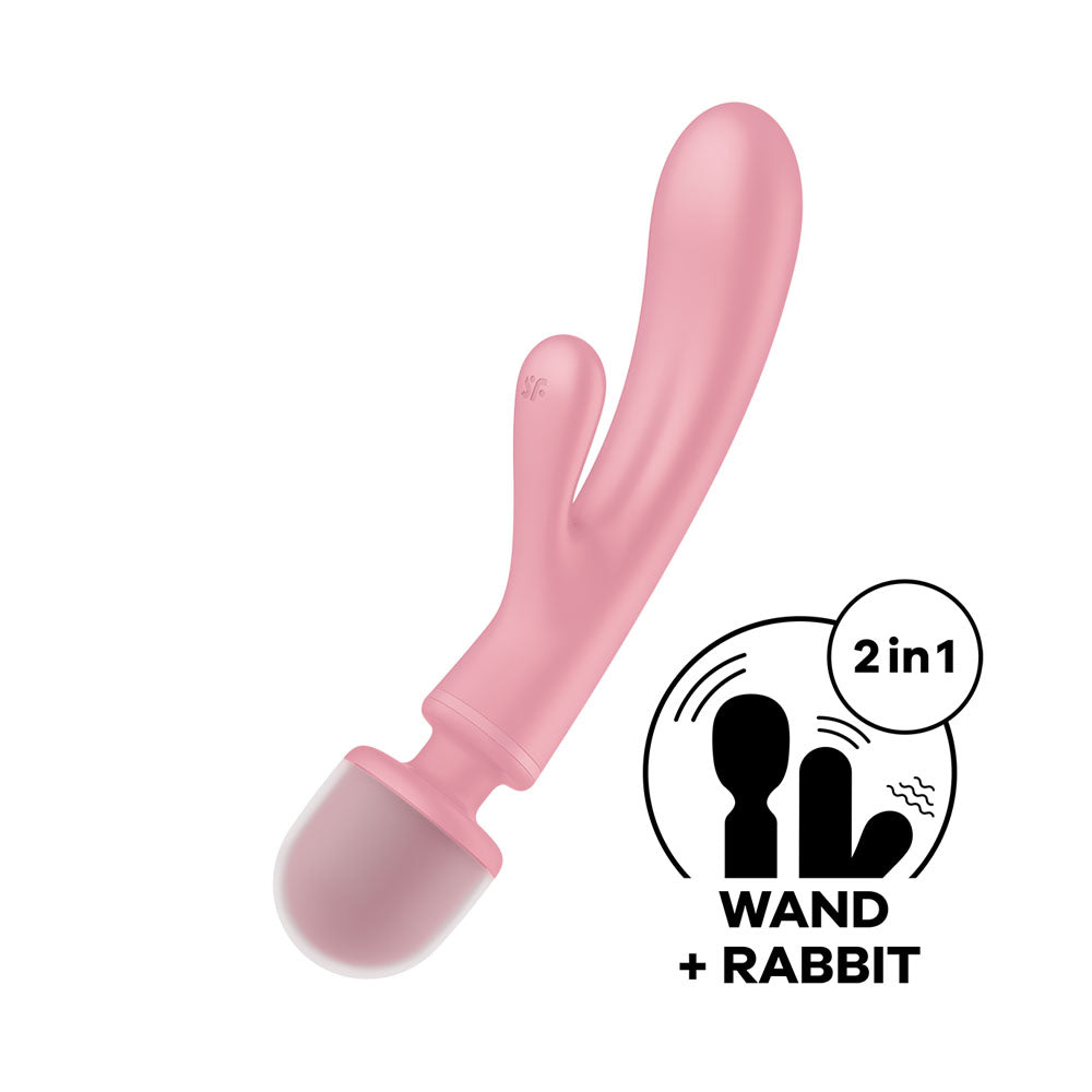 Satisfyer Triple Lover -  USB Rechargeable Rabbit Vibrator and Massage Wand