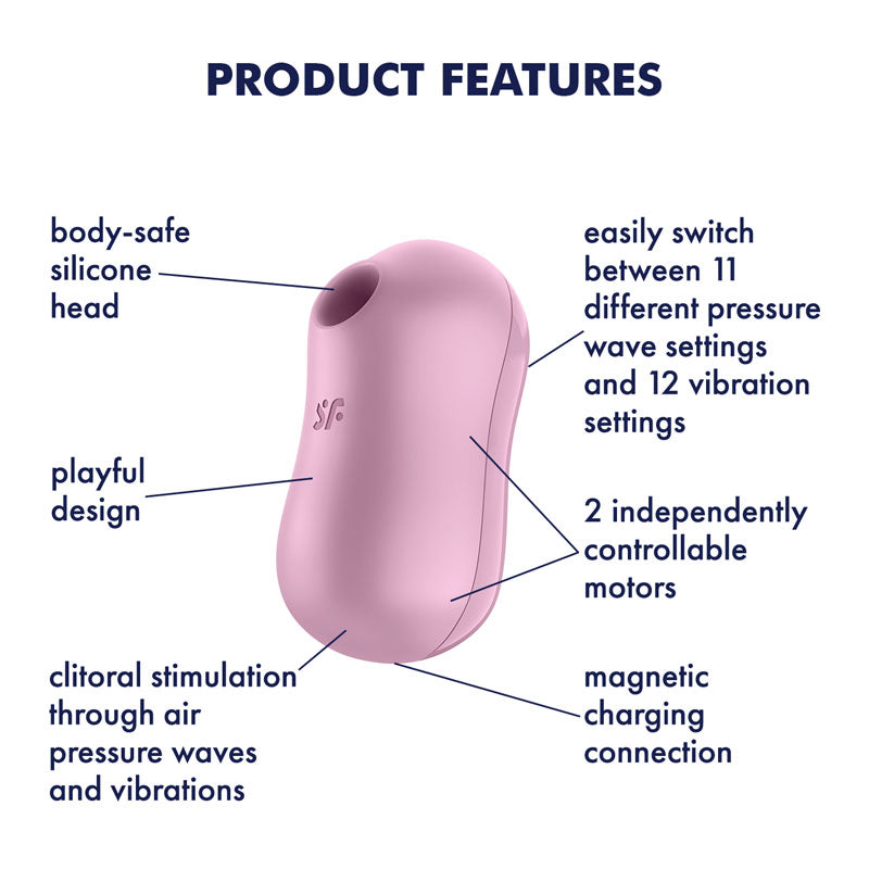 Satisfyer Cotton Candy - Lilac - Lilac USB Rechargeable Air Pulsation Stimulator