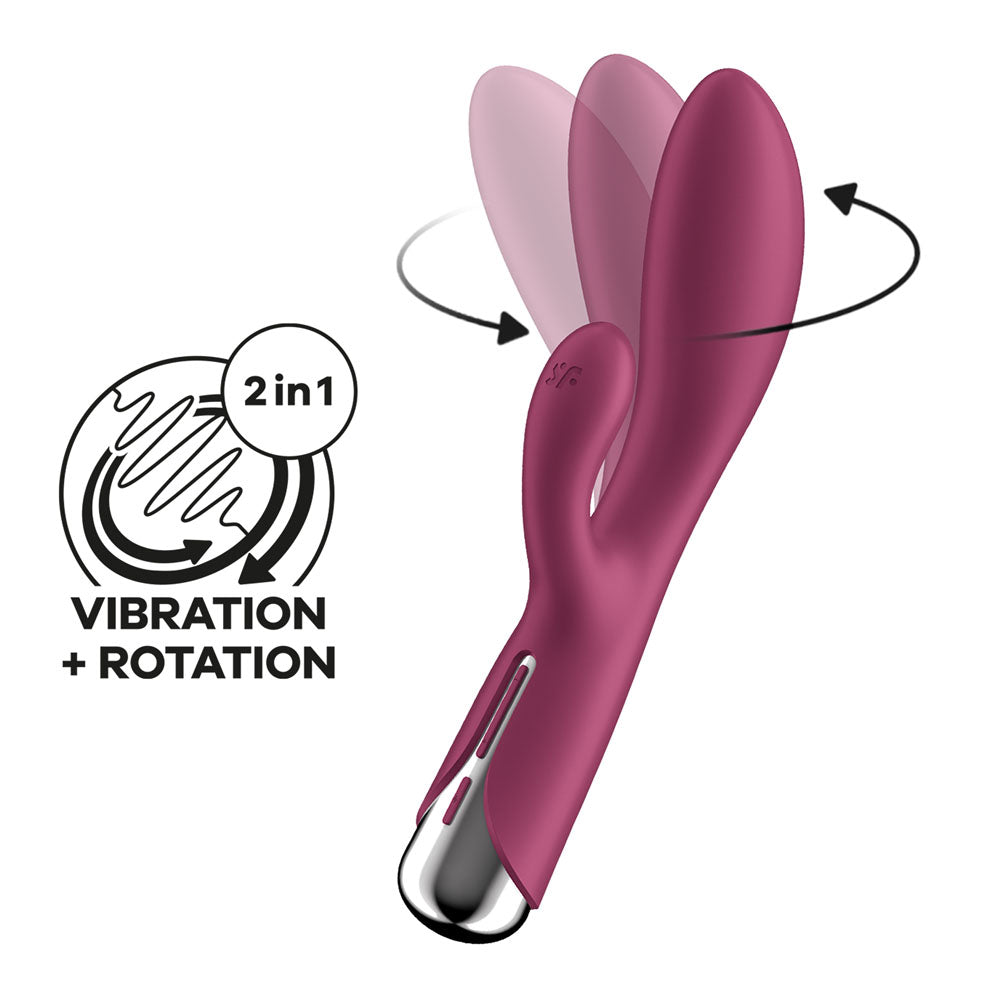 Satisfyer Spinning Rabbit 1 -  -  20 cm USB Rechargeable Rotating Rabbit Vibrator