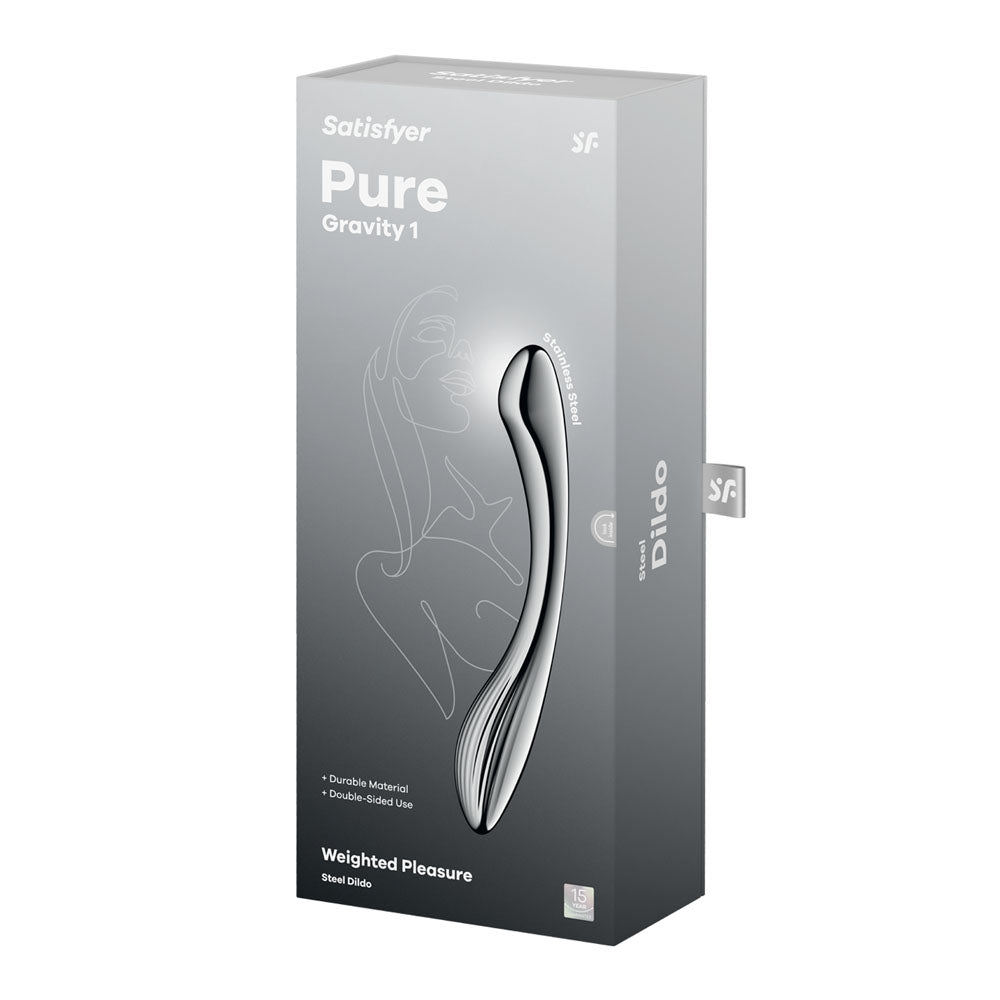 Satisfyer Pure Gravity 1 -  Steel 22 cm Dildo