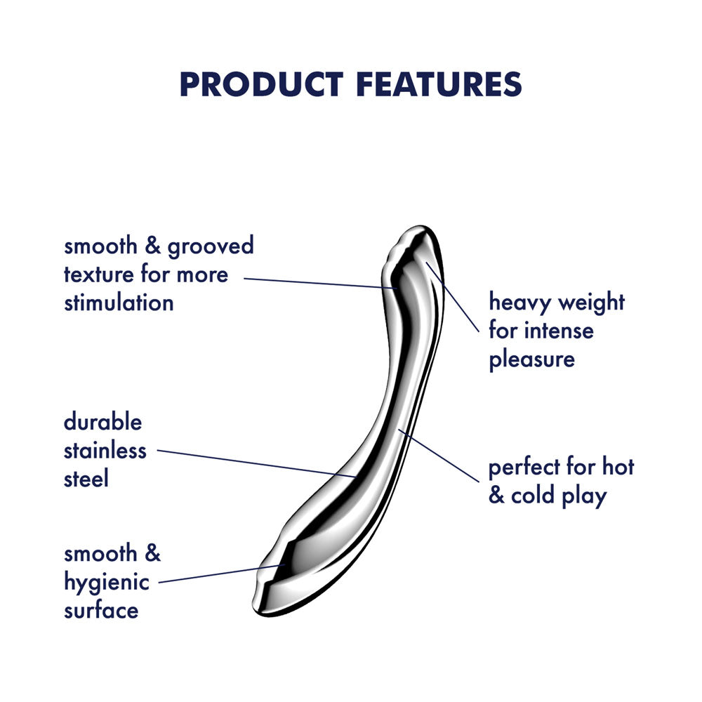 Satisfyer Pure Gravity 2 -  Steel 21 cm Dildo