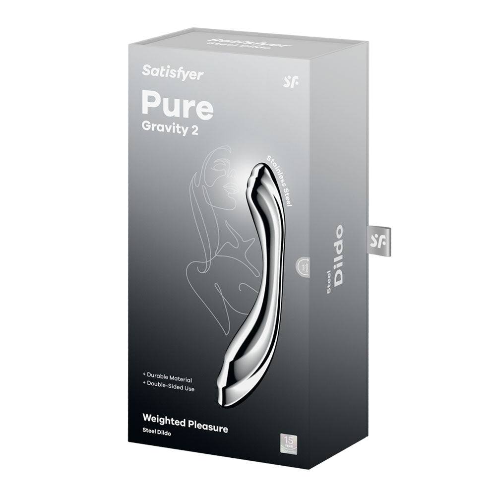 Satisfyer Pure Gravity 2 -  Steel 21 cm Dildo