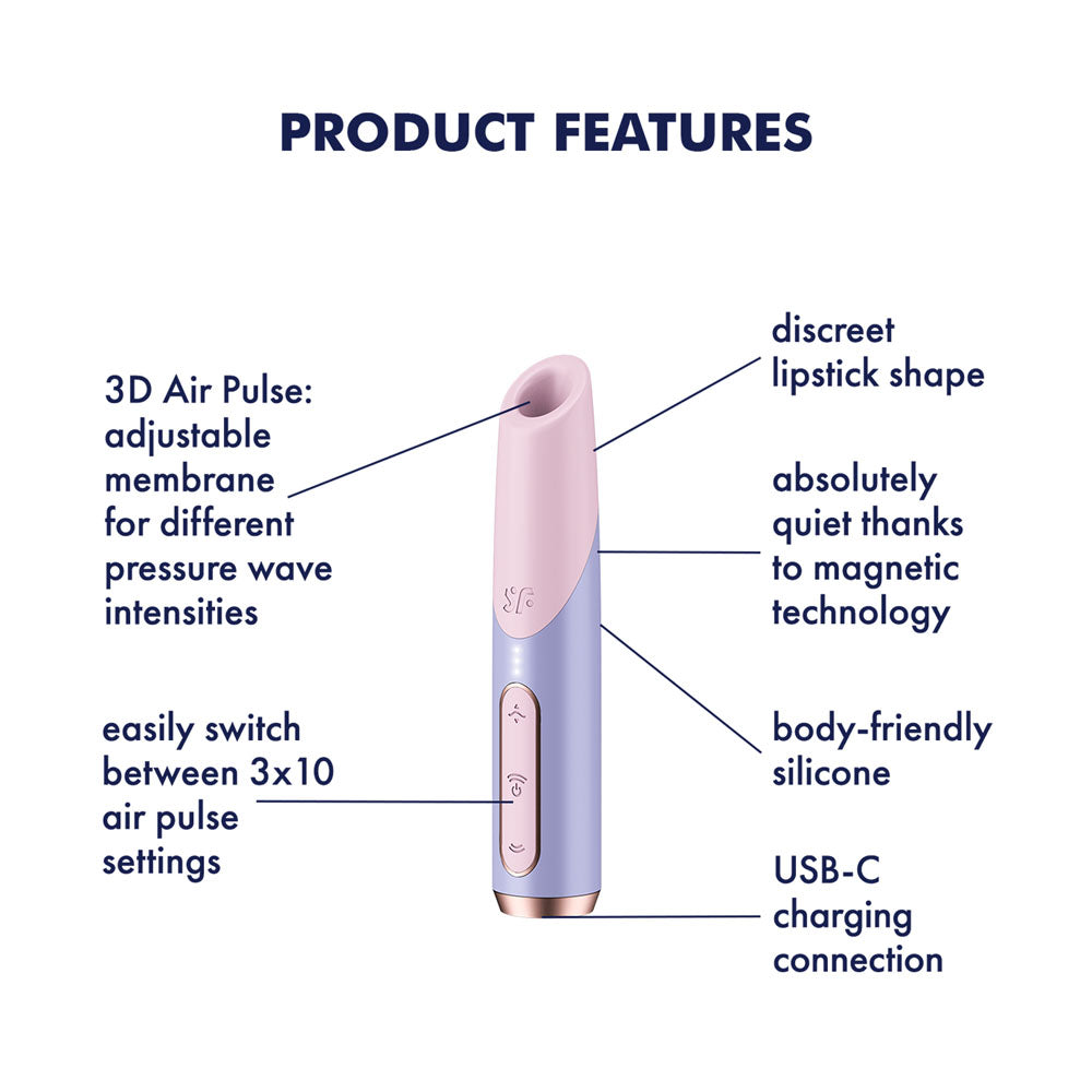 Satisfyer Bold Kiss -  USB Rechargeable Air Pulse Stimulator