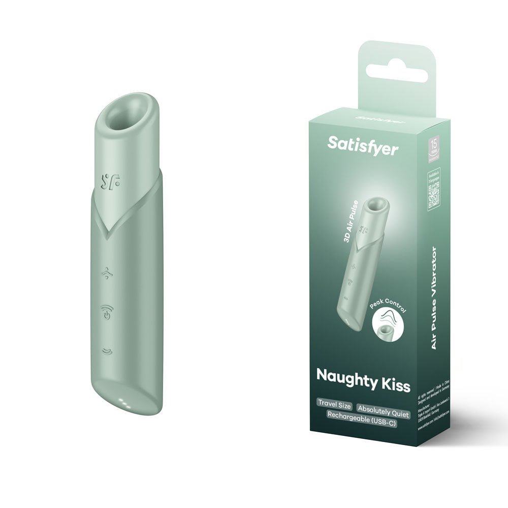 Satisfyer Naughty Kiss - Mint  USB Rechargeable Air Pulse Stimulator