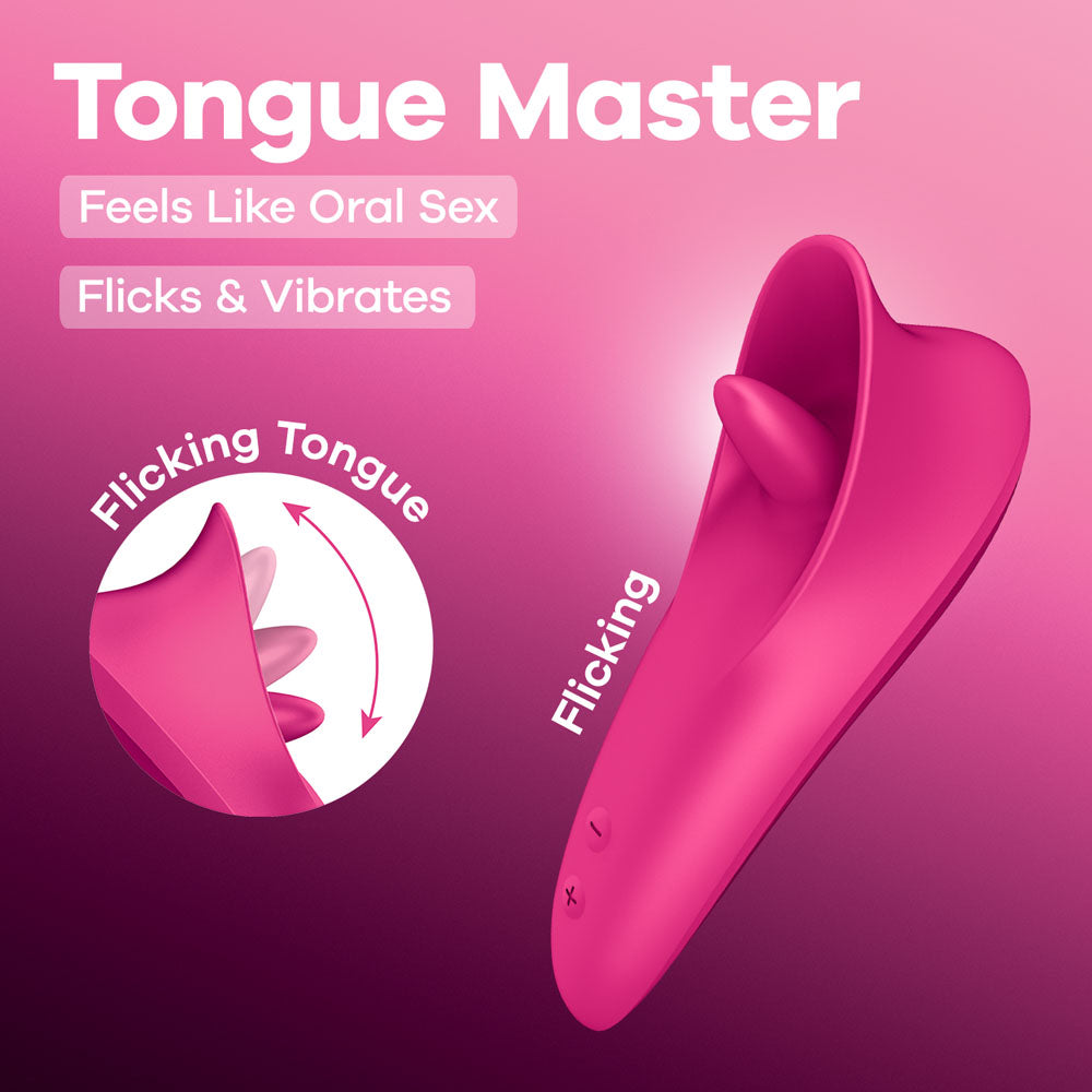 Satisfyer Tongue Master -  14.4 cm USB Rechargeable Flicking Clitoral Stimulator