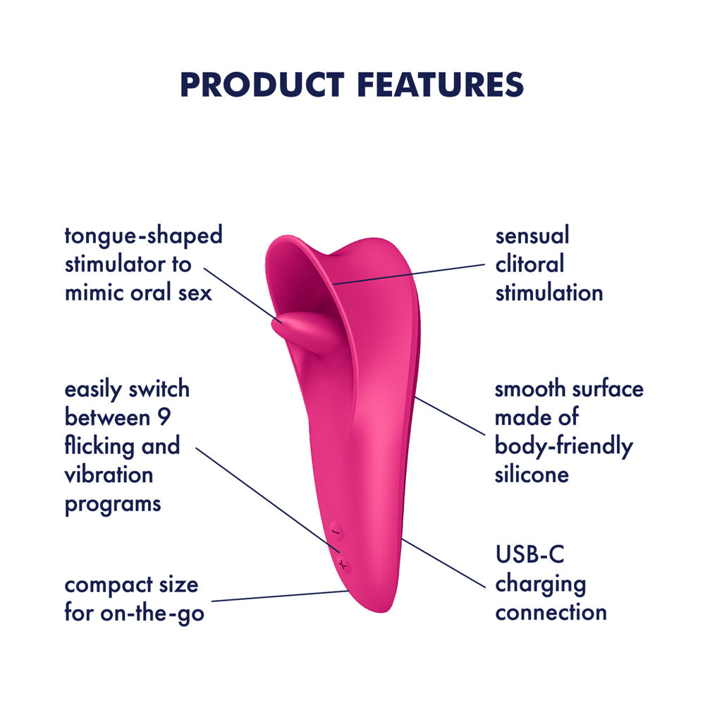 Satisfyer Tongue Master -  14.4 cm USB Rechargeable Flicking Clitoral Stimulator