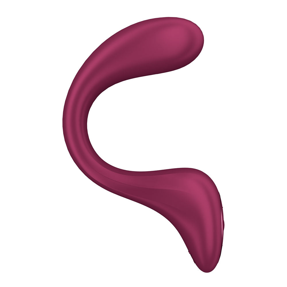 Satisfyer G For Goddess 2 - Wine  - Wine  18.8 cm USB Rechargeable Gspot Vibrator with Clit Stim