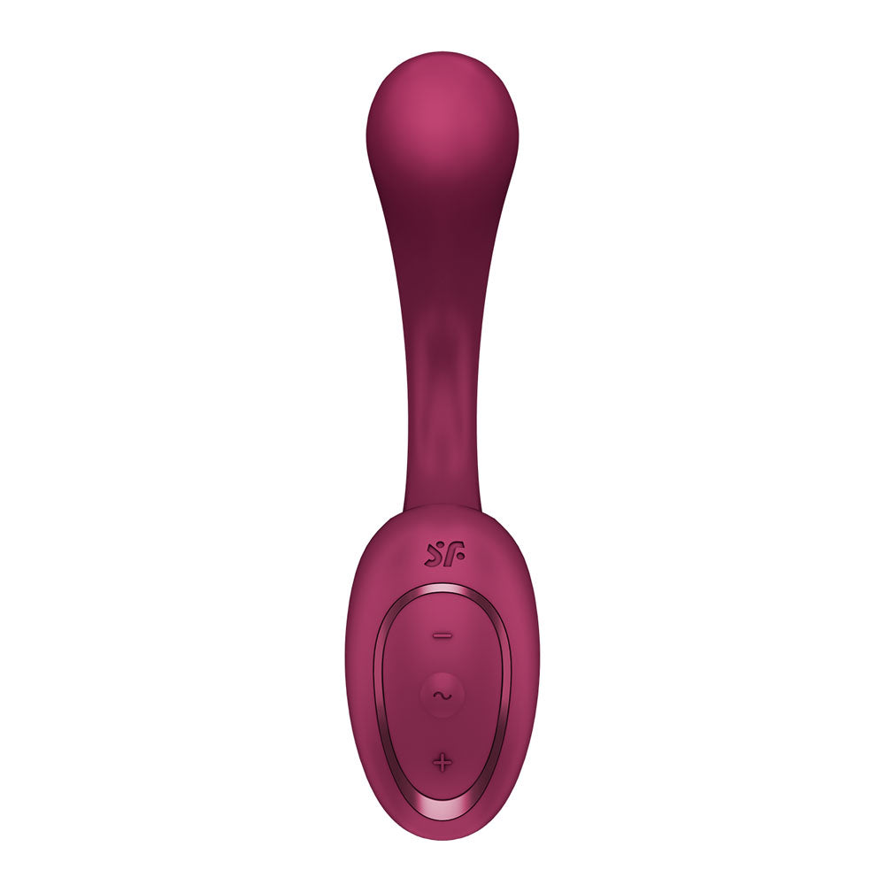 Satisfyer G For Goddess 2 - Wine  - Wine  18.8 cm USB Rechargeable Gspot Vibrator with Clit Stim