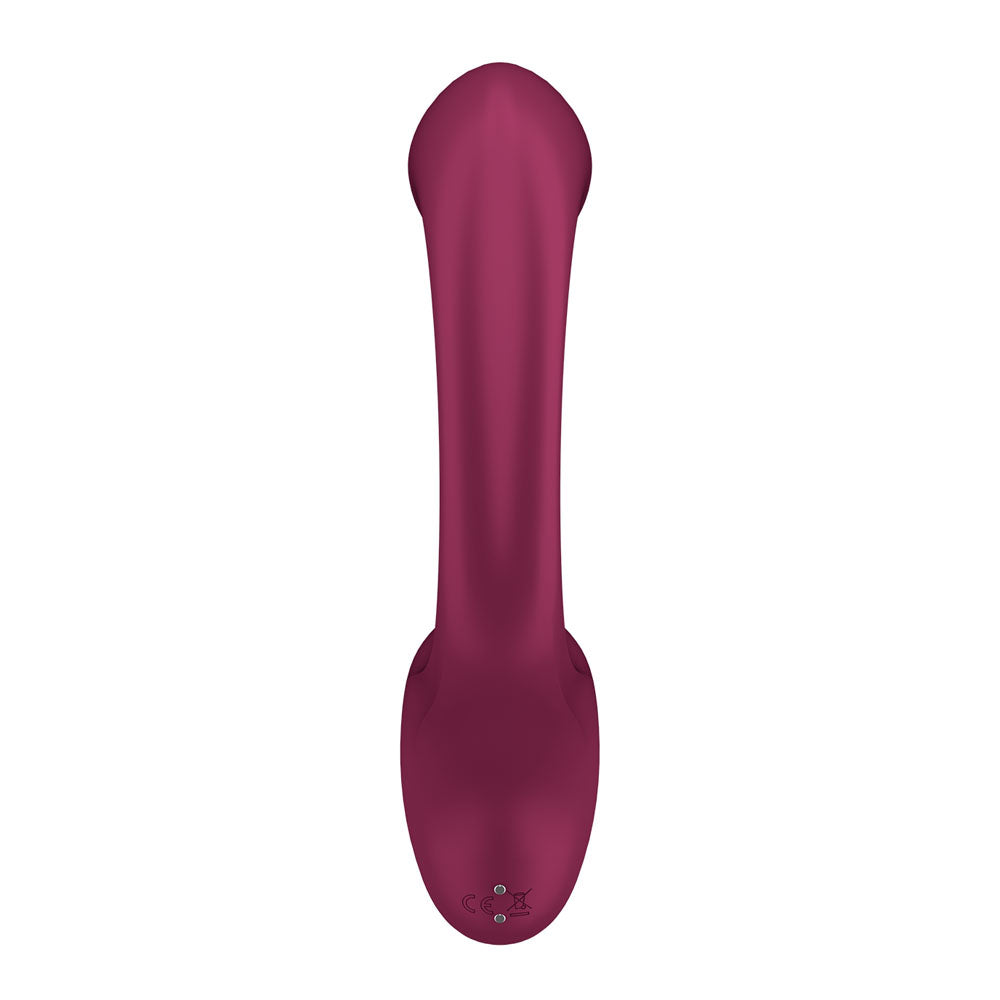 Satisfyer G For Goddess 2 - Wine  - Wine  18.8 cm USB Rechargeable Gspot Vibrator with Clit Stim