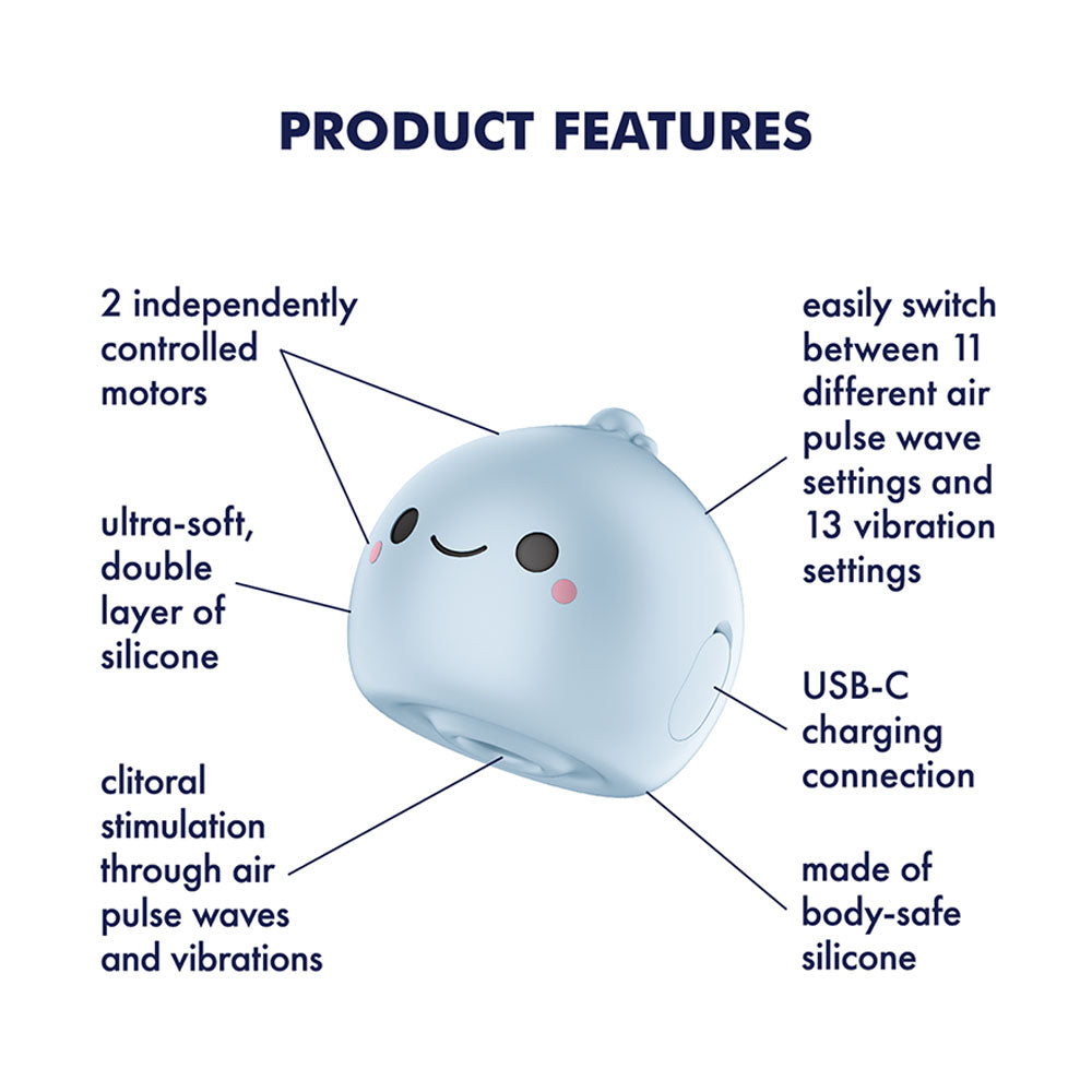 Satisfyer Mochi - Frost  - Frost  USB Rechargeable Air Pulse Stimulator