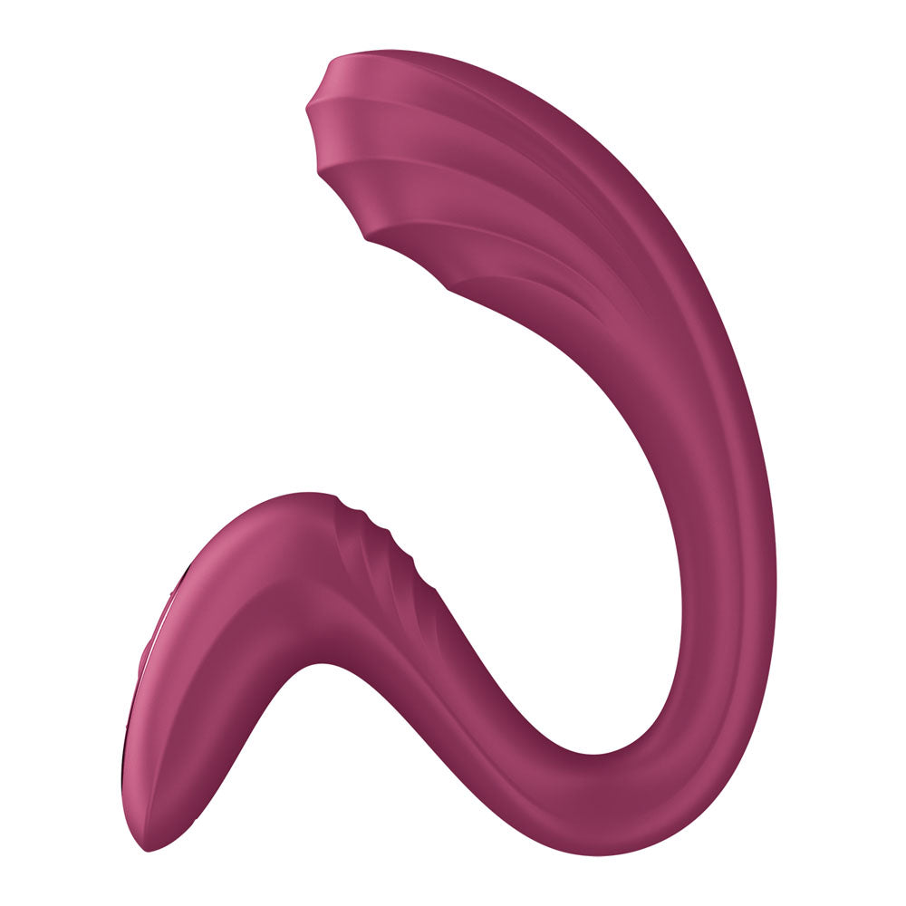 Satisfyer G For Goddess 3 - Wine  - Wine  16 cm USB-C Rechargeable Gspot Vibrator with Clit Stim