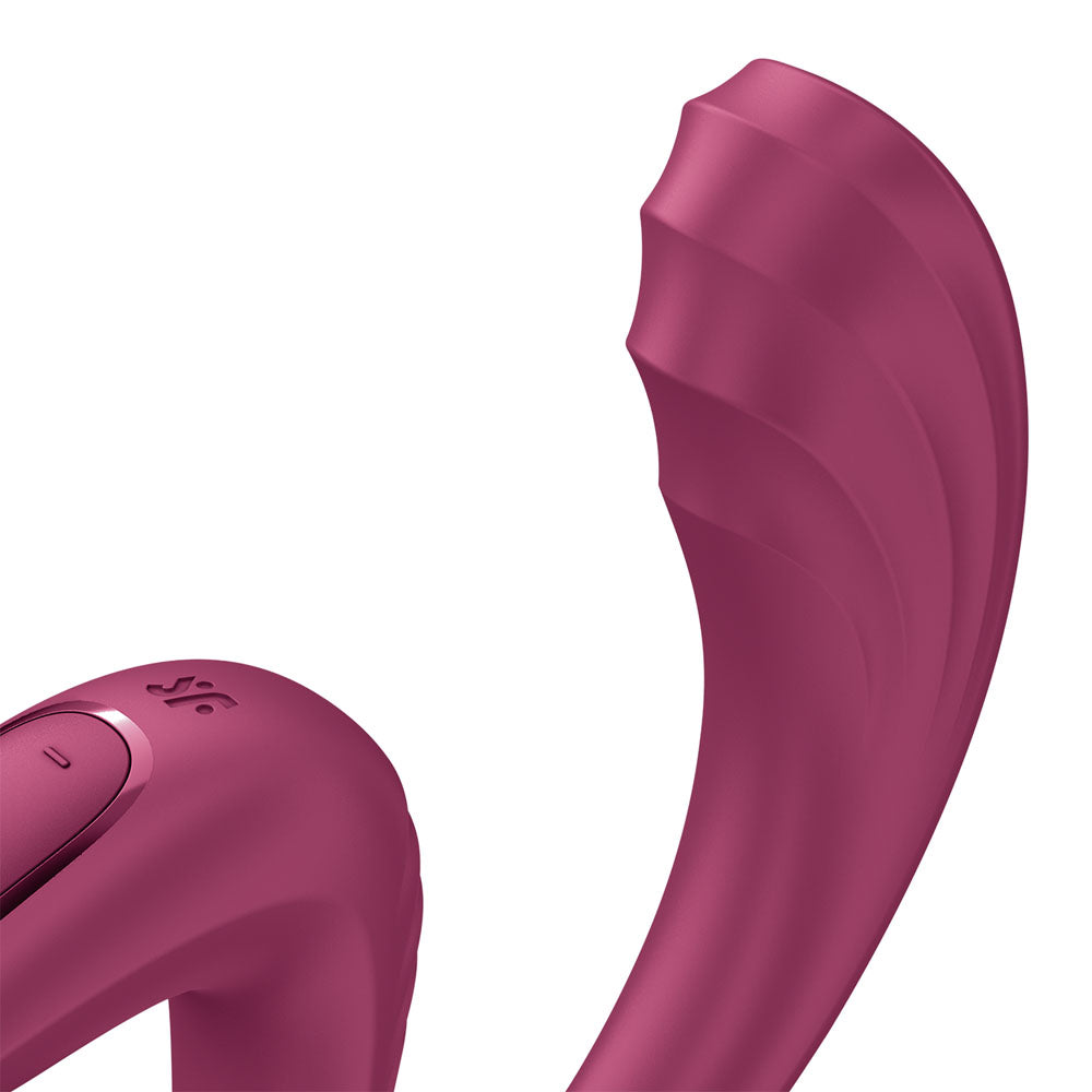 Satisfyer G For Goddess 3 - Wine  - Wine  16 cm USB-C Rechargeable Gspot Vibrator with Clit Stim