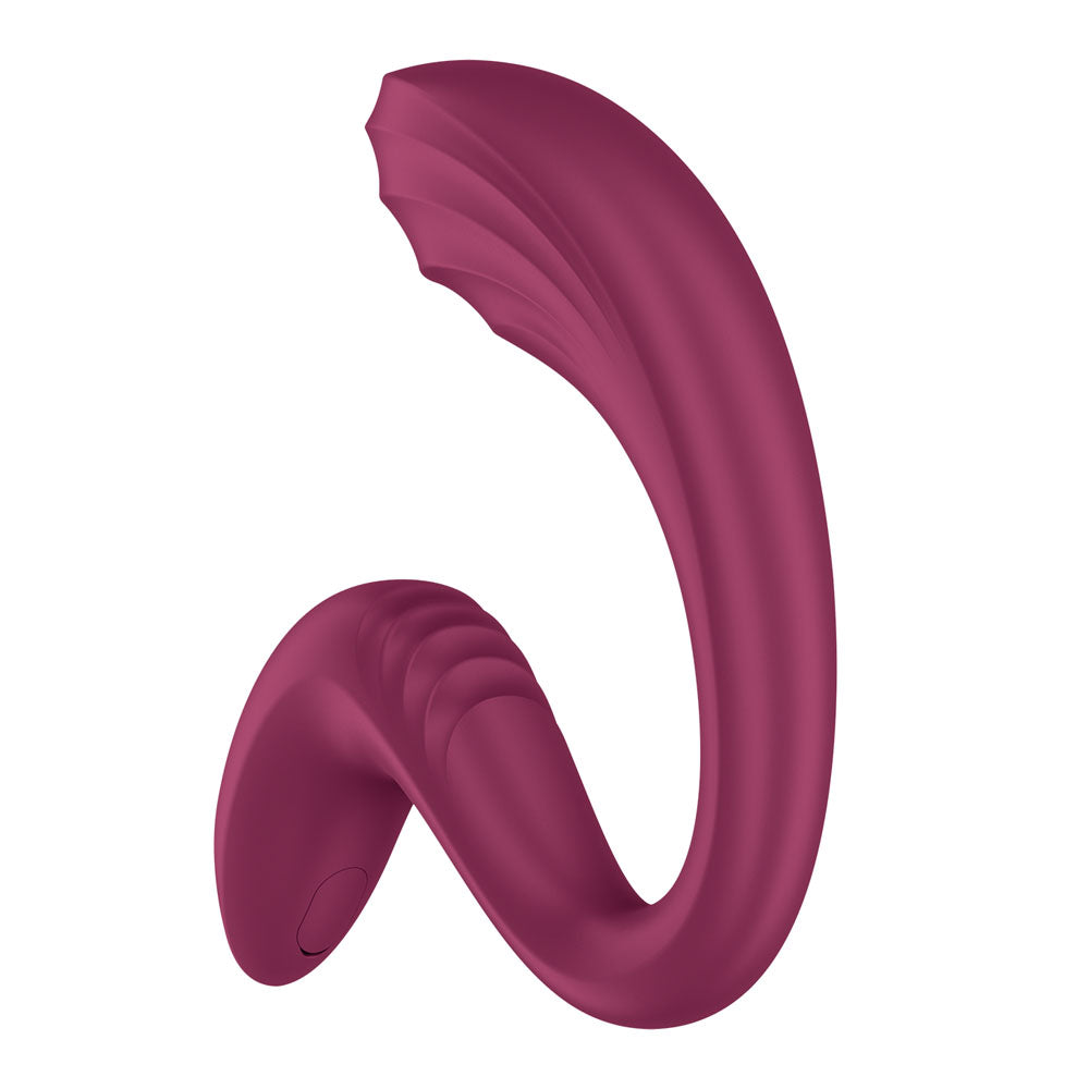 Satisfyer G For Goddess 3 - Wine  - Wine  16 cm USB-C Rechargeable Gspot Vibrator with Clit Stim