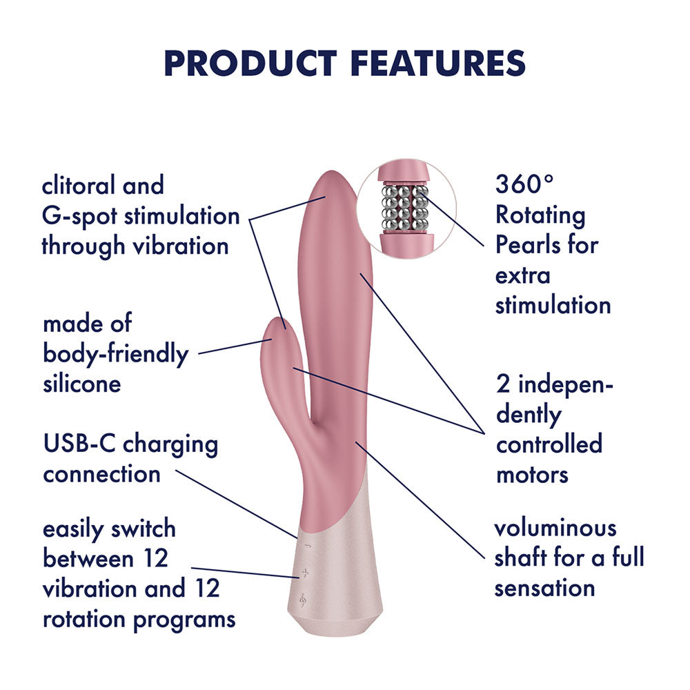 Satisfyer Pearl Bunny 1 -  22.3 cm USB-C Rechargeable Rabbit Vibrator
