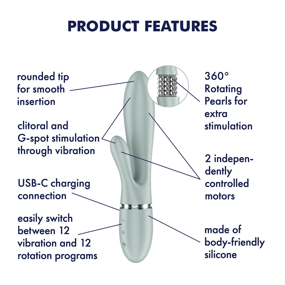 Satisfyer Pearl Bunny 2 -  -  21.5 cm USB-C Rechargeable Rabbit Vibrator