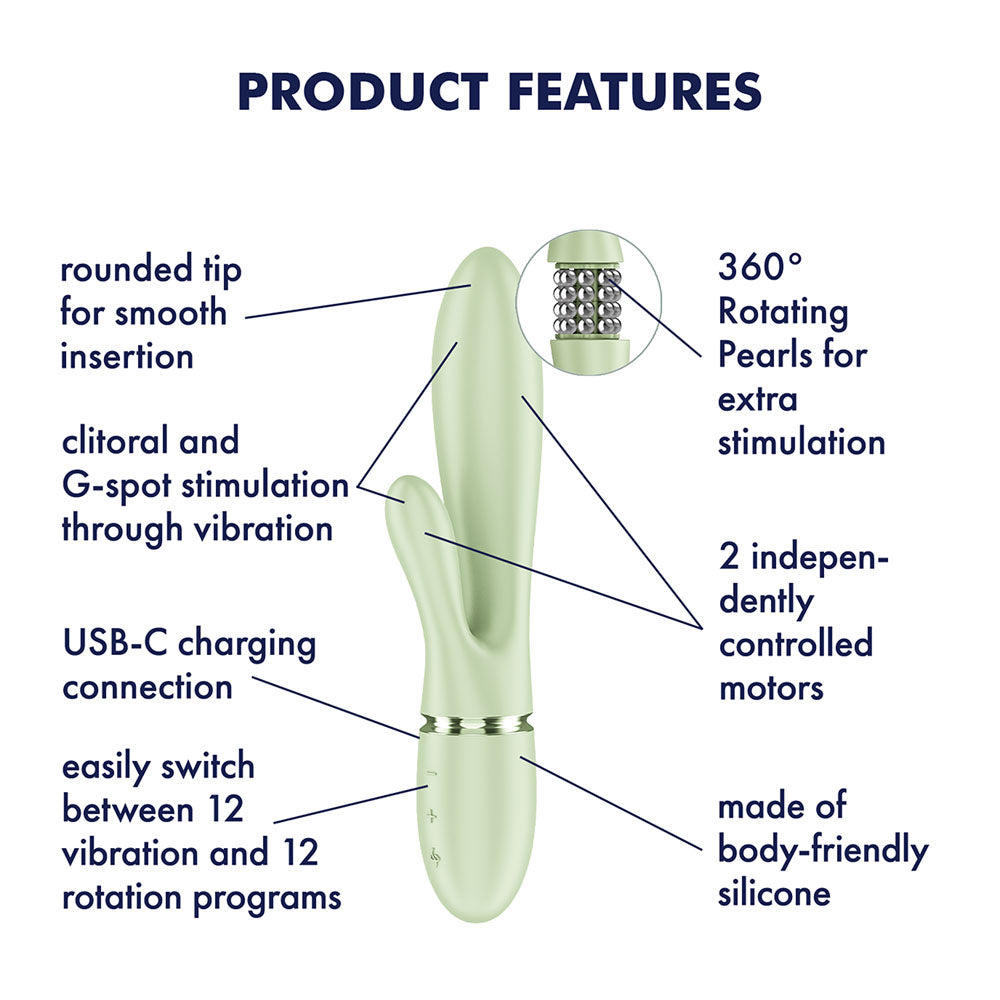 Satisfyer Pearl Bunny 2 - Light  - Light  21.5 cm USB-C Rechargeable Rabbit Vibrator