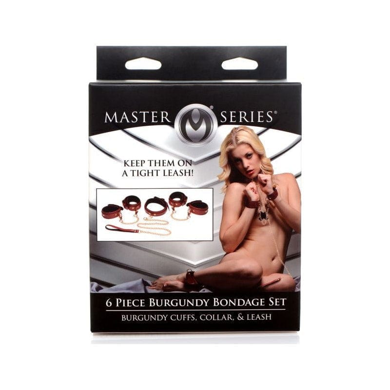 6 Pc Bondage Set Burgundy Vibrant Vibes Australia - Quality Sex Toys - Great Prices