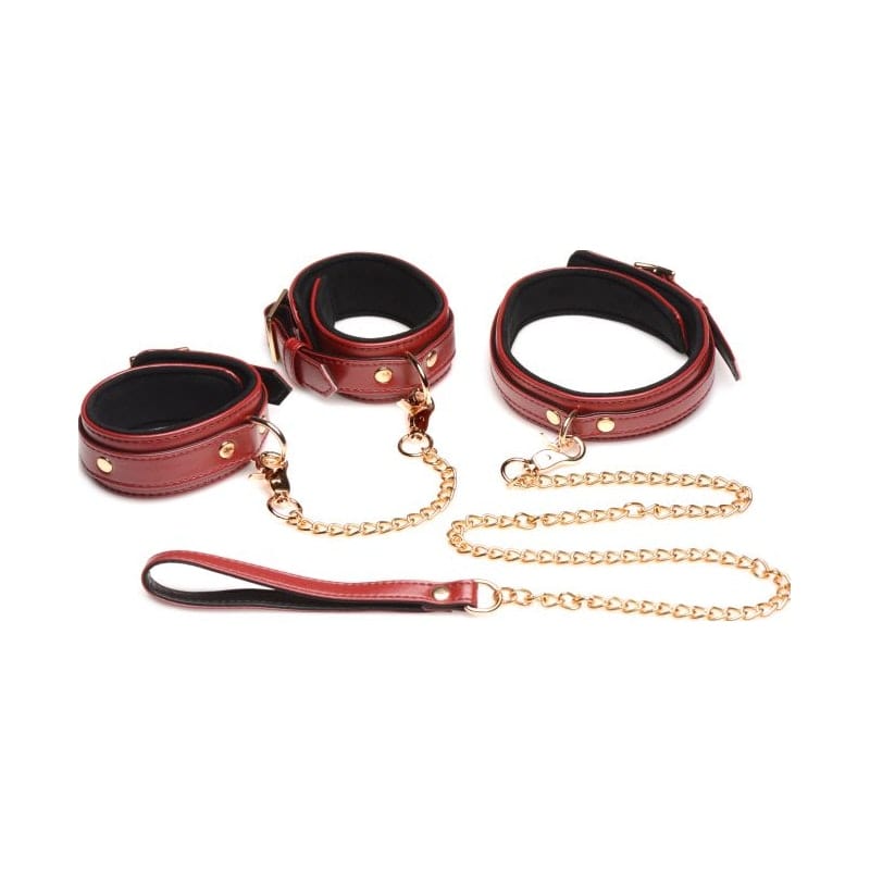 6 Pc Bondage Set Burgundy Vibrant Vibes Australia - Quality Sex Toys - Great Prices