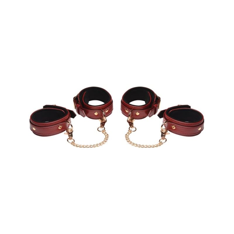 6 Pc Bondage Set Burgundy Vibrant Vibes Australia - Quality Sex Toys - Great Prices