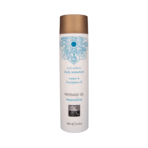Massage oil masculine - Amber & Eucalyptus oil 100ml