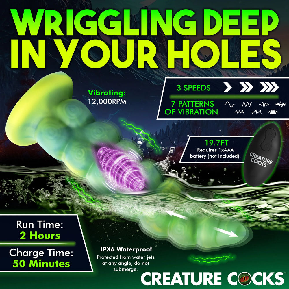 Creature Cocks Squirmer -  22.3 cm USB Rechargeable Thrusting Fantasy Dildo