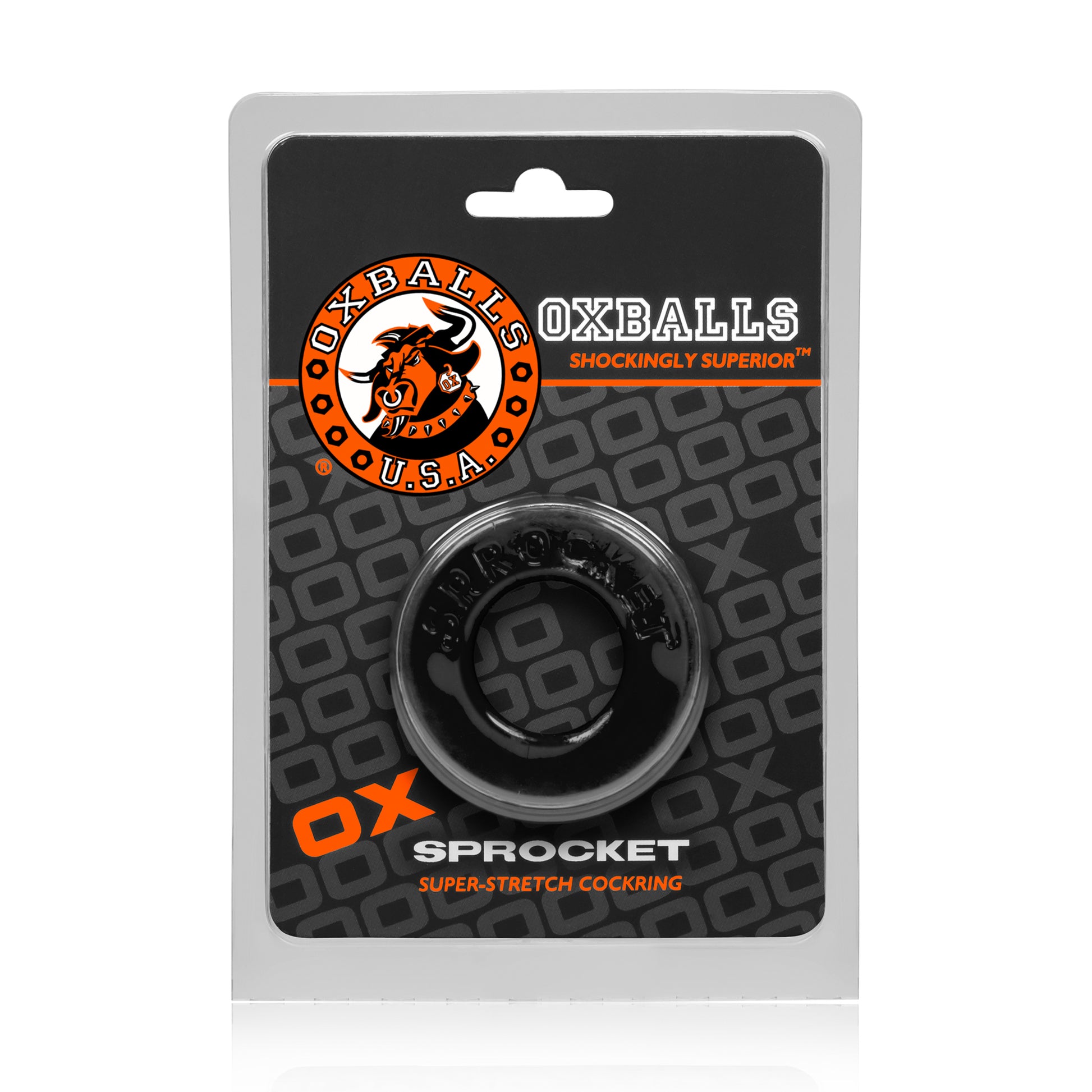 OXBALLS SPROCKET no-roll comfort cockring BLACK