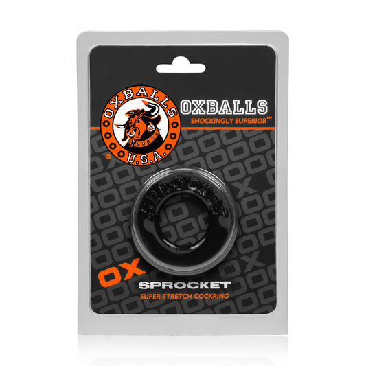 OXBALLS SPROCKET no-roll comfort cockring BLACK