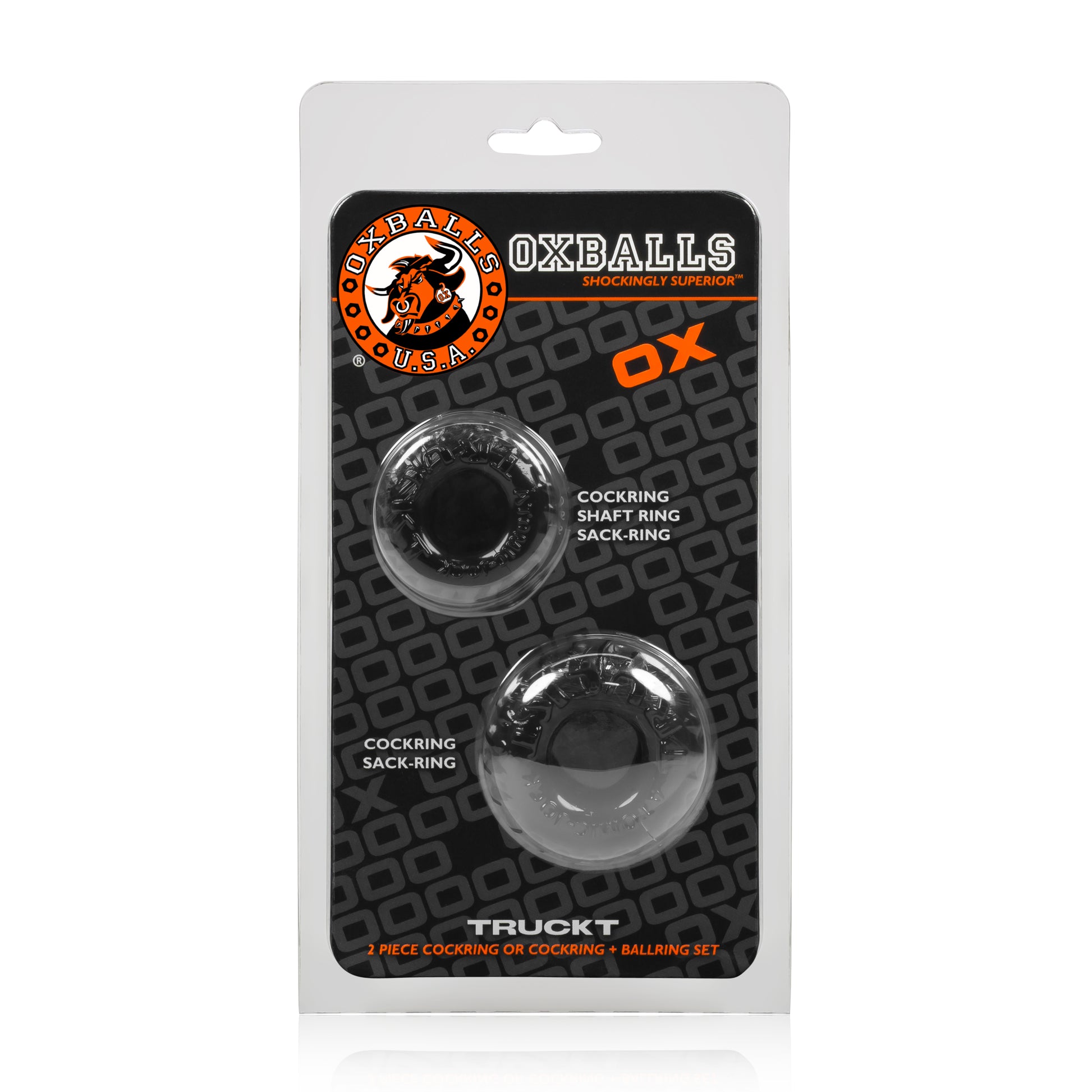OXBALLS TRUCKT 2-pack stretchy cockring BLACK